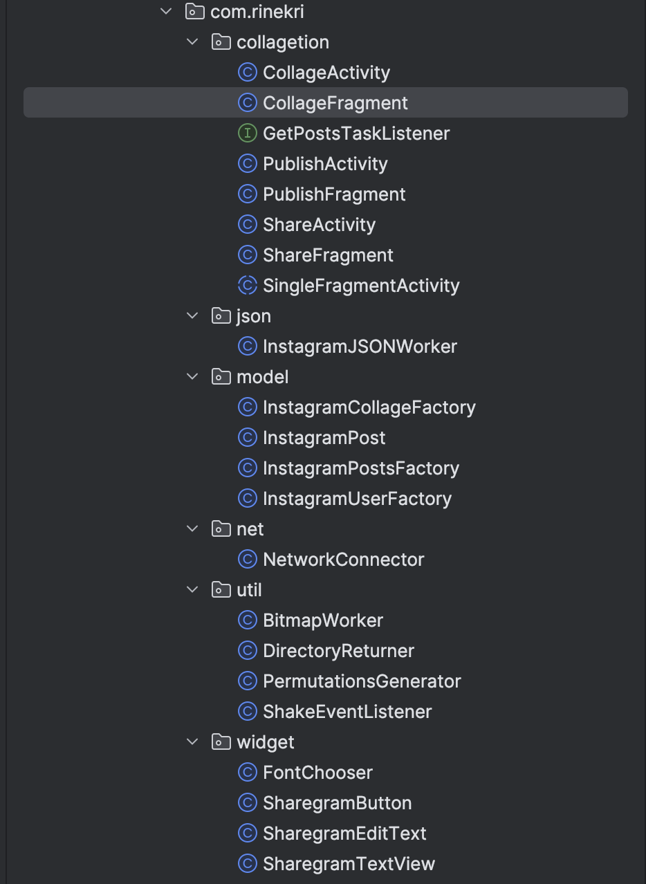 Collagation project structure