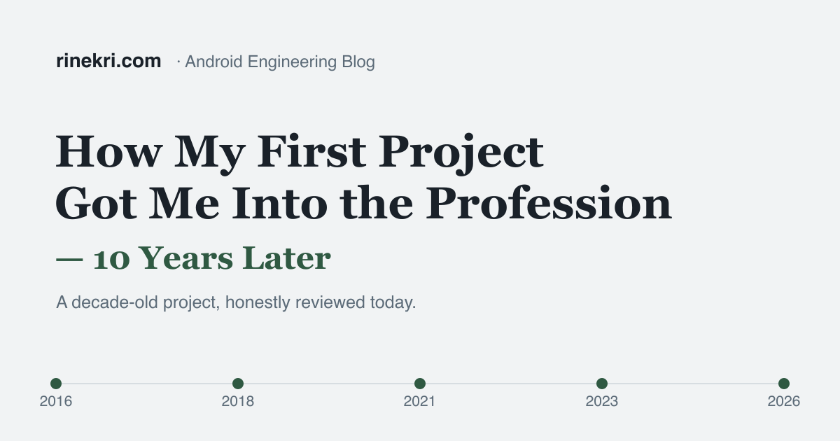 How My First Project Got Me Into the Profession — 10 Years Later